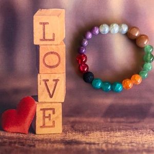 Essential oil Rainbow diffuser lava bracelet